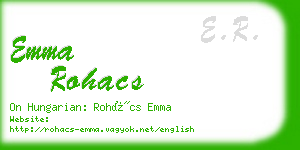 emma rohacs business card